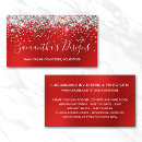 Recherche de paillettes rouges cartes visite Client(e)