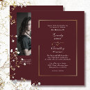 Recherche de rouge foncé invitations Simple
