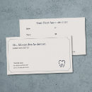Recherche de médecin dentaire cartes visite Minimaliste