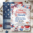 Recherche de nourriture américaine invitations Rouge blanc et bleu