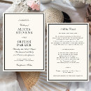 Recherche de noir et ivoire invitations Classique