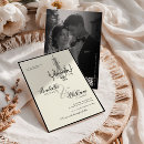 Recherche de noir et ivoire invitations Minimaliste