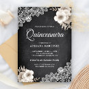 Recherche de lace floral invitations Quinceanera