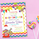 Recherche de candy baby shower invitations Coloré
