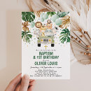 Recherche de baptême 1ans anniversaire invitations Boy