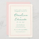 Recherche de rose vert mariage invitations Vintage