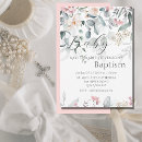 Recherche de baby girl baptême invitations Rose