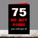 Zoek naar grappige 75ste verjaardagskaarten Vijfenzeventig