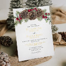 Recherche de pine cone mariage invitations Hiver