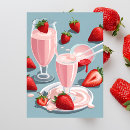 Recherche de milkshake cartes postales Fraise
