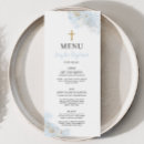 Recherche de watercolor menus Baptême d'or bleu
