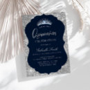 Recherche de argent marine invitations Élégant