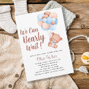 Recherche de ourson baby shower invitations On peut attendre