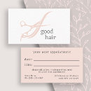 Recherche de rendez vous de salon cartes visite Rose pâle