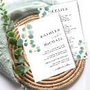 Recherche de faire part de eucalyptus mariage invitations Moderne