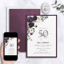 Recherche de violet anniversaire invitations Floral
