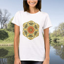 Recherche de mandala coloré tshirts Orange