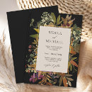 Recherche de design botanique noir invitations Pour elle