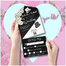 Recherche de floral noir et blanc invitations Botanique