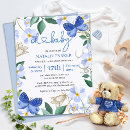 Recherche de floral baby shower garçon invitations Papillon