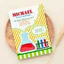 Recherche de de la science anniversaire invitations Boy