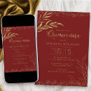 Recherche de feuille rouge invitations Pour elle