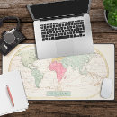 Zoek naar antiek wereldkaart muismatten Aardrijkskunde