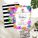 Recherche de couleurs néon invitations Tropical