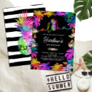 Recherche de couleurs néon invitations Tropical