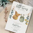 Zoek naar twins babyshower uitnodigingen Groen