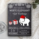 Recherche de white elephant noël invitations Moderne