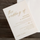 Recherche de ivoire or invitations Minimaliste