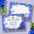Recherche de quinceanera save the dates Bleu royal