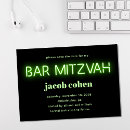 Recherche de mitzvah noir de barre invitations Cool