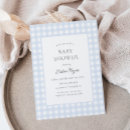 Recherche de classic baby shower invitations En vichy bleu