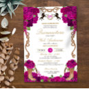 Recherche de fuchsia quinceanera invitations Élégant