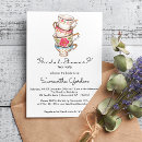 Recherche de teacup bridal shower invitations Rose