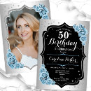 Recherche de anniversaire noir argent cartes invitations Élégant