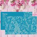 Recherche de dentelle turquoise cartes visite Dentelles