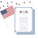 Recherche de blanc et bleu rouge mariage invitations 4 juillet