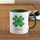 Recherche de coeur irlandais tasses Shamrock