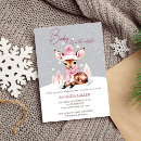 Zoek naar winter wonderland babyshower uitnodigingen Roze