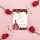 Recherche de burgundy quince invitations Quinceanera