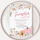 Recherche de citrouille baby shower invitations Chute