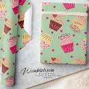 Zoek naar cupcake cadeaupapier Rood