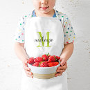 Recherche de initial enfant tabliers Monogramme