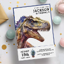 Recherche de de t rex anniversaire invitations Garçon