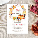 Recherche de chute feuille invitations Citrouille