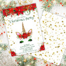 Recherche de unicorn noël invitations Mignon