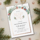 Recherche de watercolor noël invitations Feuillage d'hiver